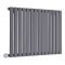 Radiateur design électrique horizontal - Anthracite - 63,5 cm x 98 cm x 4, 6cm - Delta