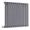Radiateur design électrique horizontal - Anthracite - 63,5 cm x 84 cm x 4,6 cm - Delta