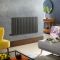 Radiateur design électrique horizontal - Anthracite - 63,5 cm x 119 cm x 4,6 cm - Delta – ECOSO par Hudson Reed
