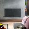 Radiateur design électrique horizontal - Anthracite - 63,5 cm x 119 cm x 4,6 cm - Delta – ECOSO par Hudson Reed