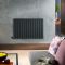 Radiateur design électrique horizontal – 63,5 cm – Anthracite – Choix de tailles et de thermostat Wi – Fi et option de câblage ou sur prise – Delta – ECOSO par Hudson Reed