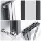 Radiateur design vertical – Avec miroir – Anthracite – Choix de tailles – Sloane