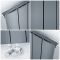 Radiateur design vertical en aluminium – Anthracite – Tailles multiples - Aurora