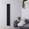 Radiateur design électrique vertical - Noir - 160 cm x 23,6 cm x 5,6 cm – Avec thermostat Wi-Fi – Vitality