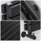 Radiateur design horizontal  -  35,4 cm x 160 cm - Noir - Double rang - Sloane