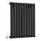 Radiateur design électrique horizontal - Noir - 63,5 cm x 59 cm x 5,5 cm – Avec thermostat Wi-Fi - Vitality