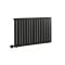 Radiateur design électrique horizontal – Noir – 63,5 cm x 42 cm – Avec thermostat intégré – Câblé avec cache câble – Delta – ECOSO par Hudson Reed