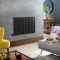 Radiateur design électrique horizontal – Noir – 63,5 cm x 42 cm – Avec thermostat intégré – Câblé avec cache câble – Delta – ECOSO par Hudson Reed