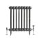 Radiateur fonte - 66 cm – Étain foncé – Tailles multiples – Victoria
