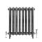 Radiateur fonte fleuri - 76,8 cm – Étain foncé – Tailles multiples – Charlotte