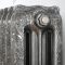 Radiateur fonte fleuri - 76,8 cm – Étain foncé – Tailles multiples – Charlotte