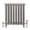 Radiateur en fonte – Colonnes ovales – Hauteur de 76 cm – Argent – Choix de tailles – Erté