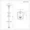 Support mural  pour radiateur fonte – Laiton brut