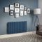 Radiateur électrique design horizontal - Bleu (Deep Sea Blue) - Choix de largeur, thermostat et cache-câble - Vitality