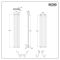 Radiateur vertical électrique – 178,4 cm x 35,4 cm (double rangs) – Blanc - Choix de thermostat Wi-Fi - Vitality Ardus