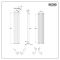 Radiateur vertical électrique – 178,4 cm x 35,4 cm – Blanc - Choix de thermostat Wi-Fi - Vitality Ardus