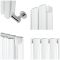 Radiateur vertical électrique – 178,4 cm x 47,2 cm (double rangs) – Blanc - Choix de thermostat Wi-Fi - Vitality Ardus