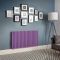 Radiateur électrique design horizontal - Violet (Lush Purple) - Choix de largeur, thermostat et cache-câble - Vitality