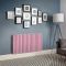 Radiateur électrique design horizontal - Rose (Camellia Pink) - Choix de largeur, thermostat et cache-câble - Vitality