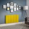 Radiateur électrique design horizontal - Jaune (Dandelion Yellow) - Choix de largeur, thermostat et cache-câble - Vitality