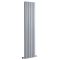 Radiateur design vertical – Argent – 160 cm x 35,4 cm – Colonnes plates – Rang simple ou double – Sloane