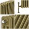 Radiateur vertical rétro à triple rangs – 180 cm – Laiton naturel – Choix de tailles – Windsor