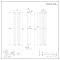 Radiateur design vertical – Blanc – 160 cm x 35,4 cm  – Rang simple – Vitality