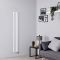 Radiateur design vertical électrique - Blanc – 160 cm x 23,6 cm - Avec élément chauffant Bluetooth - Vitality