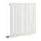 Radiateur design électrique horizontal - Blanc - 63,5 cm x 63 cm x 4,6 cm – Delta – ECOSO par Hudson Reed