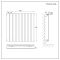 Radiateur design électrique horizontal - Blanc - 63,5 cm x 63 cm x 4,6 cm – Delta – ECOSO par Hudson Reed