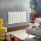 Radiateur design électrique horizontal - Blanc - 63,5 cm x 119 cm x 4,6 cm - Delta – ECOSO par Hudson Reed