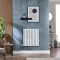 Radiateur design électrique horizontal – Blanc – Choix de tailles et de thermostat Wi – Fi et options de câblage ou sur prise – Vitality – ECOSO par Hudson Reed