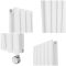 Radiateur électrique design vertical – Blanc – Choix de tailles et de thermostats – Options de branchement et de câblage – Vitality