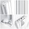 Radiateur design vertical – Avec miroir – Blanc – Tailles multiples – Sloane