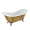 Baignoire îlot à double dos rétro – 175 cm x 73 cm – Choix de couleurs métalliques et de finitions des pieds – Legend