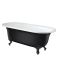 Baignoire îlot rétro à bord roulé – 173 cm x 78 cm – Choix de couleurs et de finition des pieds – Richmond