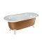Baignoire îlot rétro à bord roulé – 173 cm x 78 cm – Choix de couleurs métalliques et de finitions des pieds – Richmond