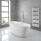 Baignoire îlot moderne ovale - Blanc – 159,5 cm x 74 cm - Ashbury