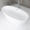 Baignoire îlot moderne ovale - Blanc – 159,5 cm x 74 cm - Ashbury