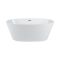 Baignoire îlot moderne ovale – Blanc – 159,5 cm x 74 cm – Choix de finition du trop-plein – Ashbury