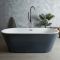 Baignoire îlot double dos - Gris pierre - 169,5 cm x 75 cm - Witton
