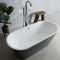 Baignoire îlot double dos - Gris pierre - 169,5 cm x 75 cm - Witton