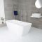 Baignoire îlot moderne rectangulaire – Blanc – 161,5 cm x 72 cm – Sandford