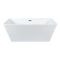 Baignoire îlot moderne rectangulaire – Blanc – 161,5 cm x 72 cm – Choix de finition du trop-plein – Sandford