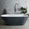 Baignoire îlot – Gris pierre - 167 cm x 73 cm - Witton