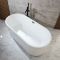 Baignoire îlot à double dos cannelée – 170 cm x 80 cm - Choix de finition du trop-plein – Florence