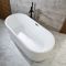 Baignoire îlot à double dos à bords cannelés – 170 cm x 80 cm - Choix de finition du trop-plein – Florence