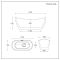 Baignoire îlot double dos moderne - Ovale - 170 x 75 cm - Ashbury