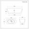 Baignoire îlot double dos moderne - Ovale - 170 x 75 cm - Otterton