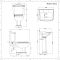 Lavabo sur colonne - 89 cm x 59 cm x 47 cm & Pack WC - 48 cm x74 cm x 86 cm - Windsor